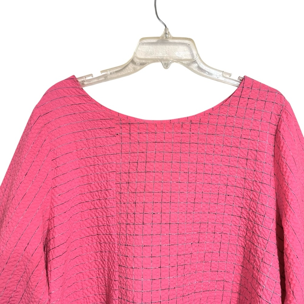 Habitat Pink Textured Boxy Boatneck Blouse - Picture 2 of 9